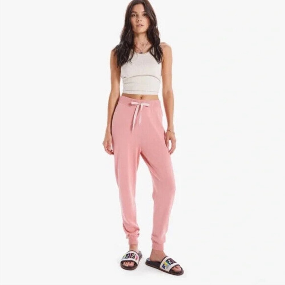 NWT MOTHER The Blissful Ankle Knit Sweatpant Jogger Rose of Sharon M